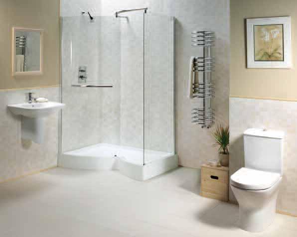...Balterley en-suites Some of our choices are shown here Option shown of the 1350 x 900mm luxury walk-in shower cubicle En suite, as pictured above RRP Aspire WC