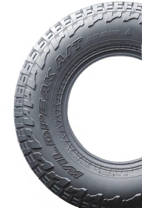 An optimized tread design combined with a silica tread compound enable the A/T3W to excel in three areas: wear, winter and wet performance.
