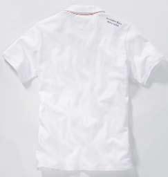 Men s T-shirt White, with contrasting red topstitching on