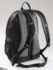embroidered on front in white. Made by Deuter. Size approx. 60 x 30 x 20 cm.