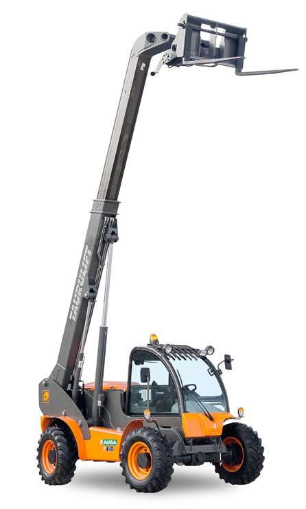 ADVANTAGES Lateral boom and rear engine position allows the most reduced width of the category that provides and outstanding maneuvrebility as the compact loaders offer.