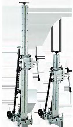 The alloy mast with tilt capability and steel base give the most rigid structure possible with the roller carriage