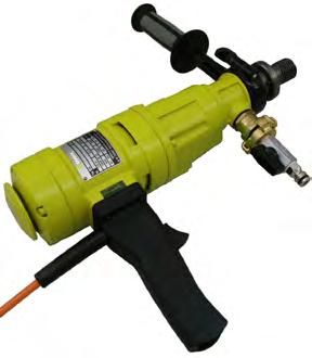 DK16 CORE DRILLING MOTOR Powerful universal wet diamond core drill with a wide drilling range for rig operated and hand-held drilling, robust design thanks to solid metal housing, 3-speed gearbox