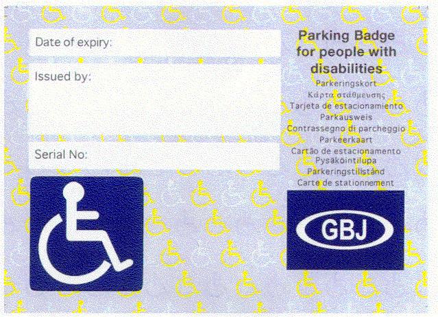 SCHEDULE Road Traffic (Disabled Persons) (Badges for Motor Vehicles) SCHEDULE 9