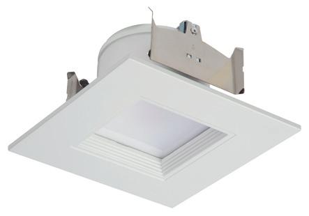 Product and Photometric Data RSQ4 4-inch square LED downlight CCT Lumens Power (W) LPW 2700K 807 9.2 88.0 RSQ4 3000K 814 9.2 88.9 3500K 825 9.3 89.1 4000K 835 9.1 91.