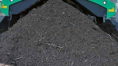 In windrow-composting pure green waste, mixing with organic waste and sewage sludge, and for residual and household waste, the rotting process is controlled by turning.