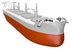 Equipped with reduced wind resistance and other new technologies to increase fuel efficiency by 20% Tsuneishi Shipbuilding Co.
