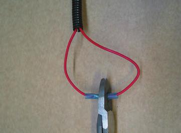 Attach the two wires together using the heat shrink butt supplied.