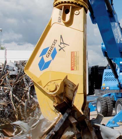 Technical data WORKING RANGE WITH SCRAP SHEARS Loading equipment FQC Boom 1' Scrap shears GXP with Fuchs QuickConnect (FQC) Cutting force 549 kn Jaw depth 2' Jaw opening 1'1" Weight* 8,819 lbs 5 4 4
