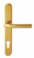 Birmingham door handle SUITED PRODUCTS AVAILABLE Polished Gold Anodised Gold see pages 36 & 54 Polished Chrome Sample awaiting photography Brushed Satin Aluminium Door Hardware Sample awaiting