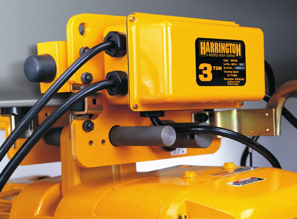 HARRINGTON ELECTRIC CHAIN HOISTS MR Motorized Trolleys Pull-Rotor Motor Brake Extremely durable and reliable,
