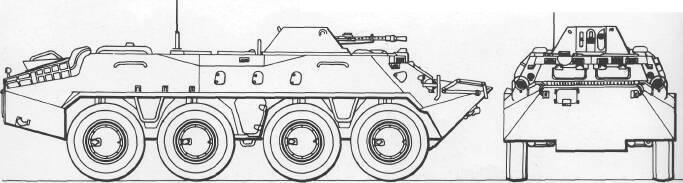 BTR-70 APC First displayed publicly in 1978, the BTR-70 APC may be regarded as an undated and improved version of the BTR-60P series (previous entry).