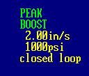 It is important to note that earlier versions of software would allow Peak Boost to limit IMP from obtaining required pressure. This has since been addressed but it is recommended that it be checked.