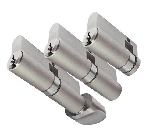 6 pin euro profile cylinders AB15-01ET - 40 or 45mm Single Cylinder AB15-02ET - 60 or 70mm Cylinder & Turn AB15-03ET - 60 or 70mm Double Cylinder AB15-04ET - Rim Cylinder AB15-15ET - Master Keys 6