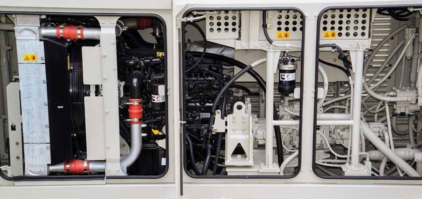 Excellent access for all routine engine and hydraulic maintenance Smooth, quiet efficient Cummins power with total horsepower control provides