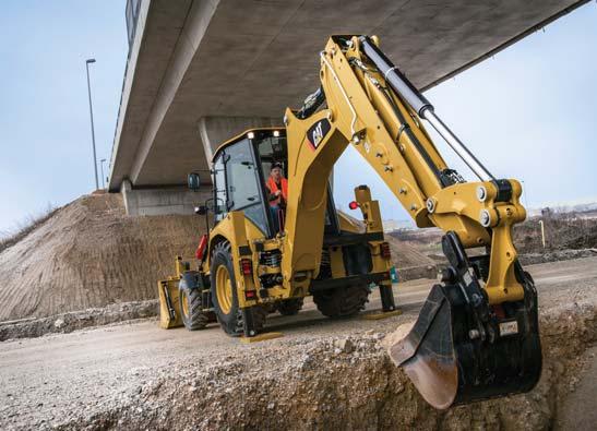 Backhoe Built for the Task Excavator Style Backhoe Whether close-up truck loading or digging over obstacles, the excavator style boom tackles the toughest jobs with ease.
