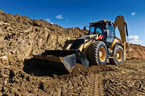 Axles and Differential Lock The heavy-duty Cat axles fitted to the 444F have been designed to be used in the most arduous of conditions and the rear axle Differential Lock ensures that traction is