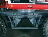 Rugged axles and undercarriage provides heavy duty strength in all