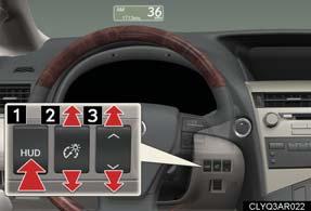 Topic 3 When Driving Head-up Display (If Equipped) The head-up display can be used to project vehicle speed and other information onto the windshield.