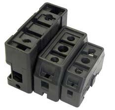 Low voltage, branch circuit fuses 1 CUBEFuse finger-safe fuse holders Gangable, finger-safe one-pole holders available in ratings of 30, 60 and 100 amps.