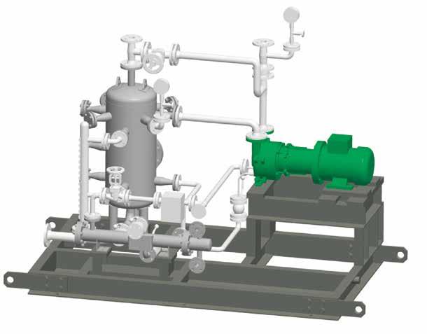 25 C n Pumping capacity 81 m³/h at 106 mbar n Compression to 1113 mbar Vacuum package unit type ALVPH 1800 Liquid ring vacuum pump type LVPH 1800 with canned motor,
