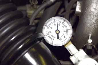 On a normal engine, idle vacuum should be steady between 17 and 21 in. of vacuum.