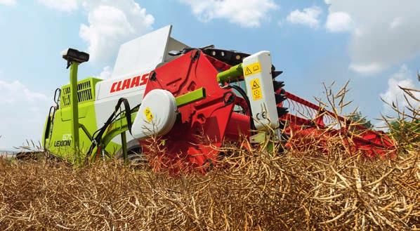 More impressive performance in rapeseed. Even crop flow. High-performance cutterbar V 1050. The VARIO high-performance cutterbar feeds the crop evenly to the threshing system.