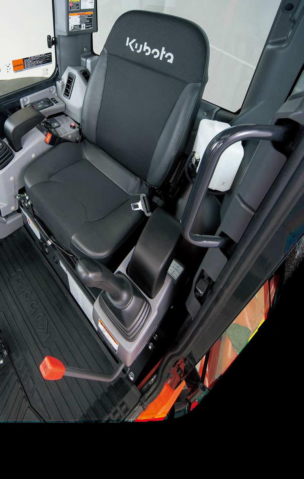 A. Deluxe Suspension Seat A Kubota s high back suspension seat has been designed for
