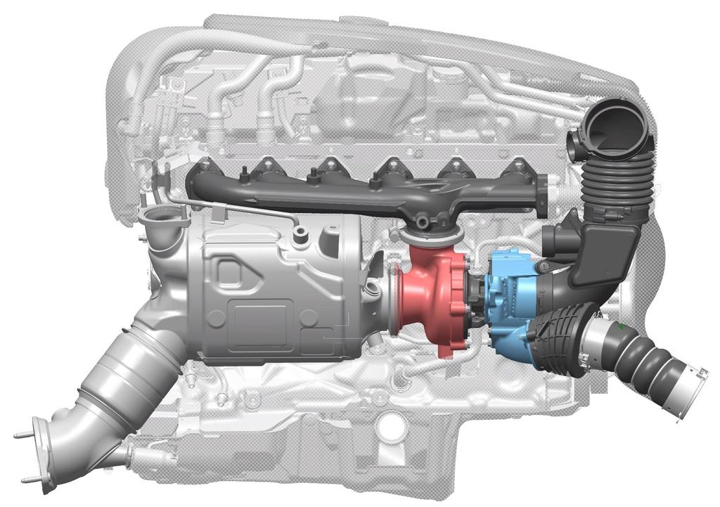 TURBOCHARGER On a high performance BMW diesel engine COMPRESSOR Increases the density of