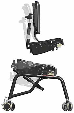 Backrest spring option Seat spring option Figure 11a Movement Lock handle Note: When locking the backrest spring option, it may be necessary to move backrest forward or back to enable lock handle to