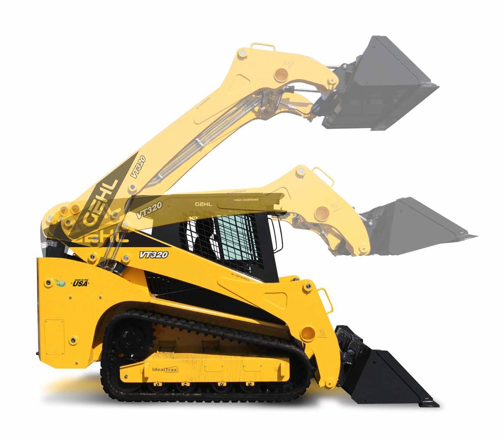 RADIAL-LIFT DESIGN Offers enhanced performance in excavating, grading and digging below grade applications. lift heights from 119.