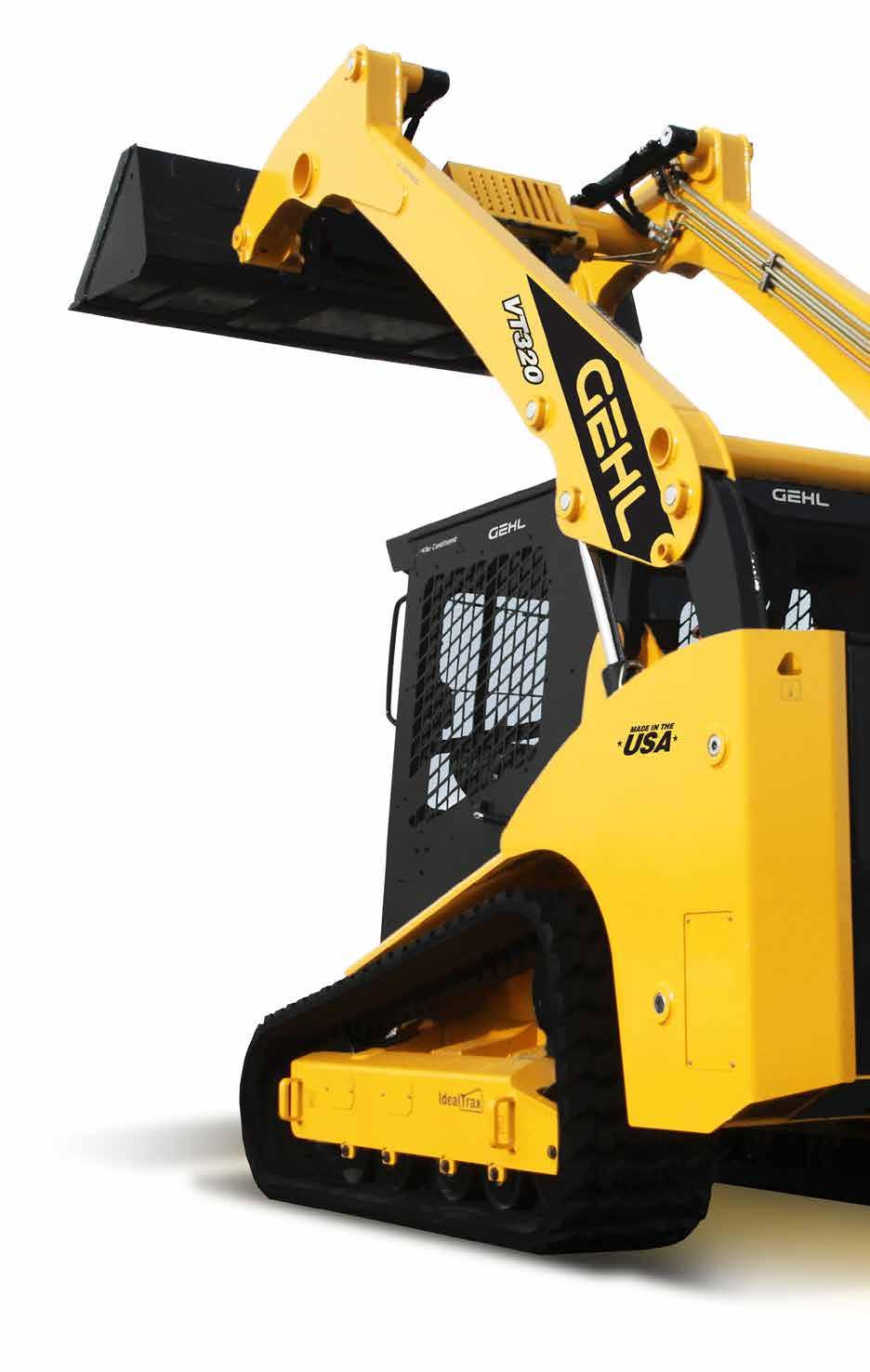 PERFORMANCE POWER and PERFORMANCE VT320: SUPER SIZE YOUR FLEET The VT320 is the largest vertical lift track loader in the Gehl family of products.