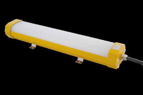 Atex Linear Lights 6 Models Available: 4W, 36W, 50W, 60W, W and 80W The E L E range is a e plosion proof light fittings suitable for surface mounted in ones 1, 2, 21 & 22 ha ardous areas and is an
