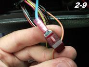 Using the supplied zip ties, secure the kits wiring in the engine bay and passenger compartment. Make sure wiring in passenger compartment will not interfere with pedals.