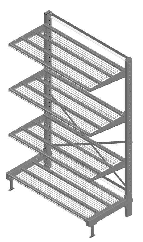 Freestyle Shelving System Starter and Add-On Units FREESTYLE 4-TIER STARTER UNITS Model No. (in.) W x L x H (mm) Weight (Lbs.