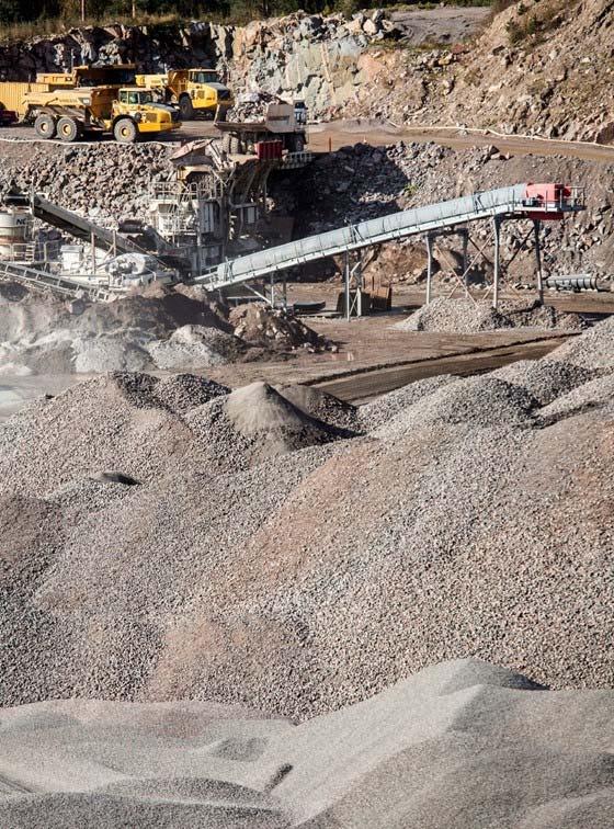 Lower volume of stone material in Q3 Volumes of stone material sold, thousands of