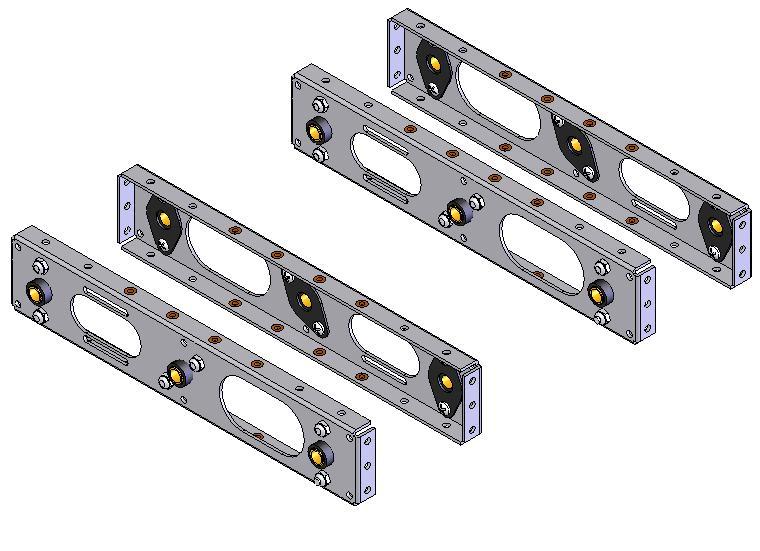 Place the 3/8 I.D. flanged bearings into the mounting holes on the bulkhead as shown in the illustration on the right.
