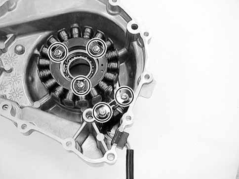 INSTALLATION Install the stator and tighten the stator mount bolts to the specified torque. Torque: 1.