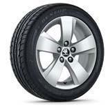 24 25 Italia 6V0 071 496A FM9 light-alloy wheel 7J 16" for 215/45 R16 tyres in white design, brushed Antia 5JA 071 496 8Z8 light-alloy wheel 7J 16" for 215/45 R16 tyres in