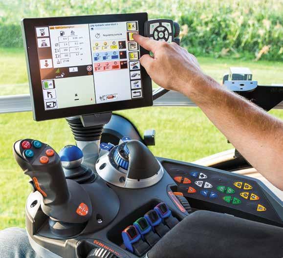 THE TRACTOR MANAGEMENT CENTER PUTS EVERYTHING AT YOUR FINGERTIPS The ergonomic design puts all tasks and functions within easy reach, reducing time, distraction and fatigue.