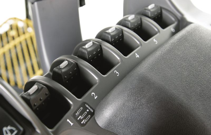 The ultimate in operator comfort within the spacious new cab, with simplified controls and