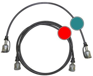 Connection red: Long hose Connection green: Short hose 5.5 Equate wheelsets with Automatic Depth Control.