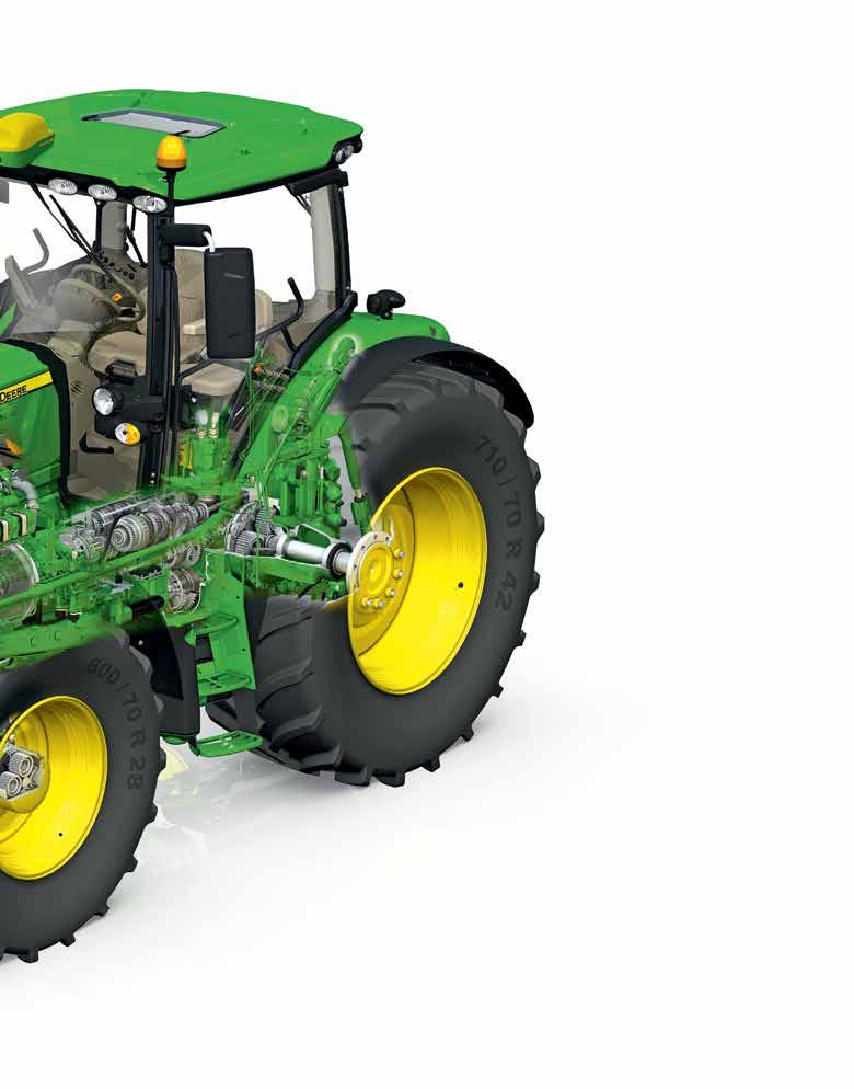 13 2 The 6R delivers over 90% overall tractor efficiency. > 90% 3 The superior efficiency of John Deere 6R Tractors is based on key breakthroughs in engineering design.