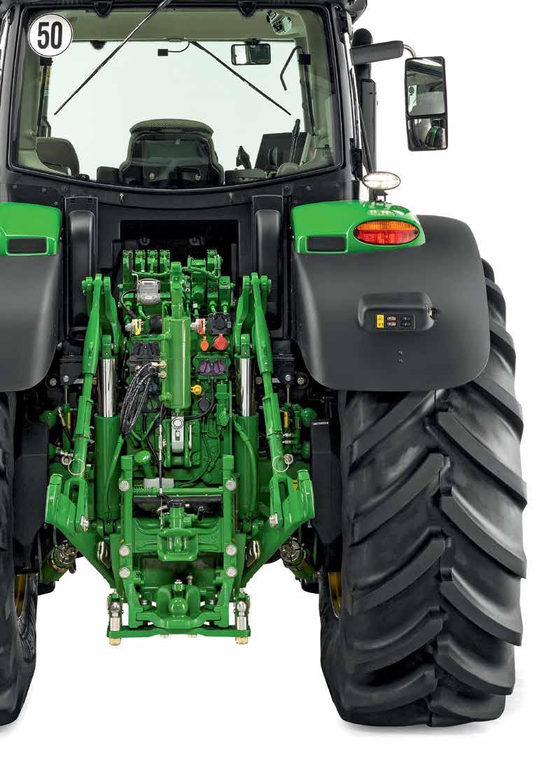 23 160 L/min flow More power to your implements at only 1,500 RPM Up to 6 rear SCVs Perfectly clustered for ease of