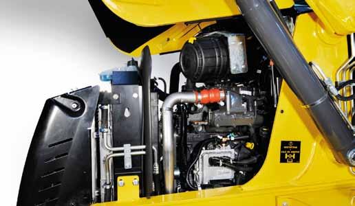 B90B Maintenance friendly Best in class accessibility Tilting engine hood provides excellent ground level access to the
