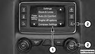 Uconnect SETTINGS The Uconnect system uses a combination of soft and hard keys located on the center of the instrument panel that allows you to access and change the customer programmable features.