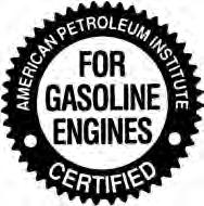 American Petroleum Institute (API) Engine Oil Identification Symbol This symbol means that the oil has been certified by the American Petroleum Institute (API).