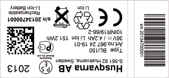 Symbols in the operator s manual: The machine is turned on and off by pressing the on and stop button. Always remove the battery to prevent the machine being started by accident.