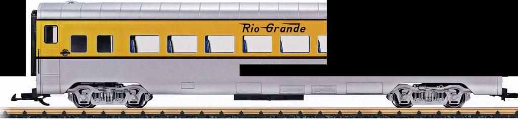A typical long-distance train for the Denver & Rio Grande Western Railroad can be assembled using this car and the 20578, 20579, and