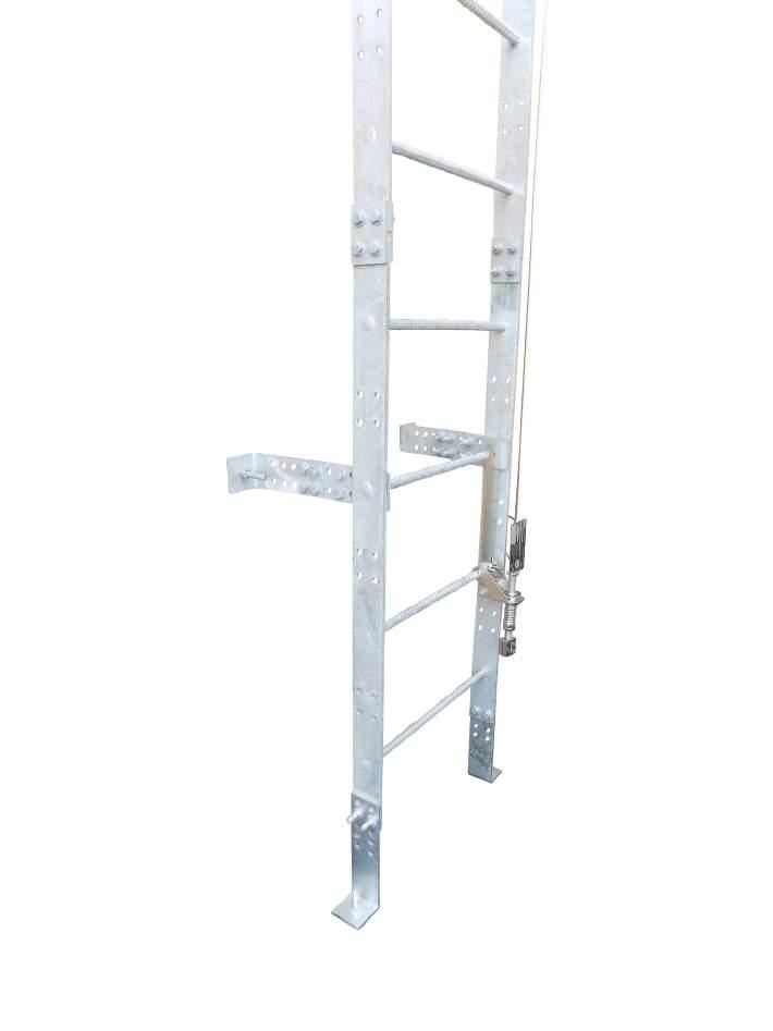 BETTER LADDERS BY DESIGN EZ Series Ladders reduce installation times by 50% Engineered side rails allow for precise placement of bolt-on stand-off brackets, eliminating the need for field